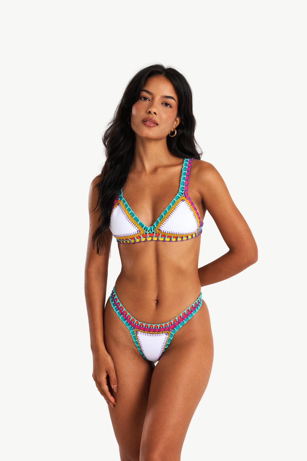 Bellini - Haut de bikini crochet blanc